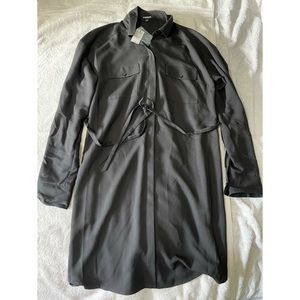 Express long sleeve pocket shirt dress